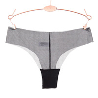 Sexy ultracienkich gaza bielizna kobiety bielizna majtki Tanga kobiet Hollow Hipster bez szwu przezroczyste koronkowe majtki 1 sztuk AC40 1
